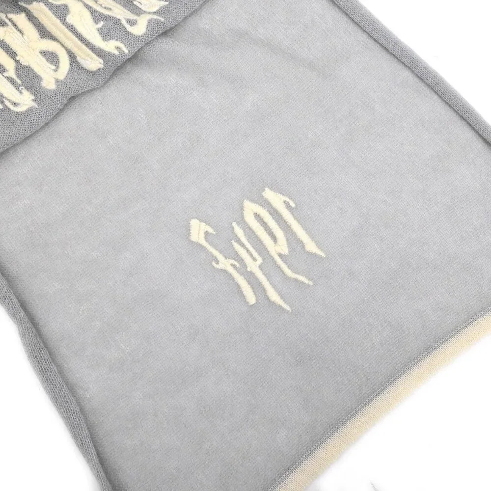 Christian Dior Gray Scarf Stole Small Good 126558